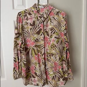 J. Jill floral linen top XL
